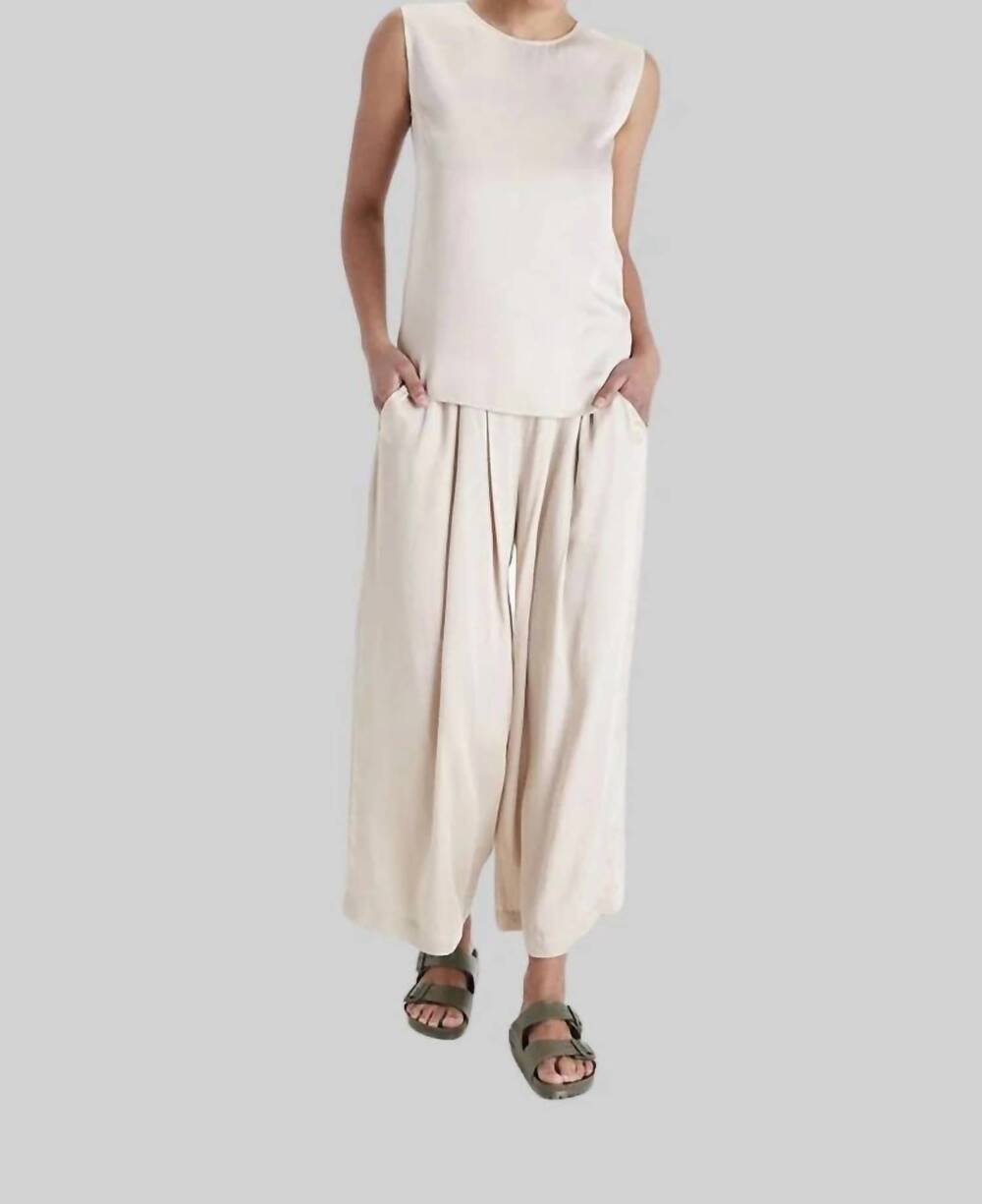 NEW NEU NOMADS cropped palazzo pants in champagne